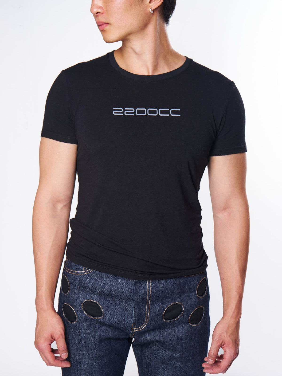 2200CC Fitted Logo Tee - side