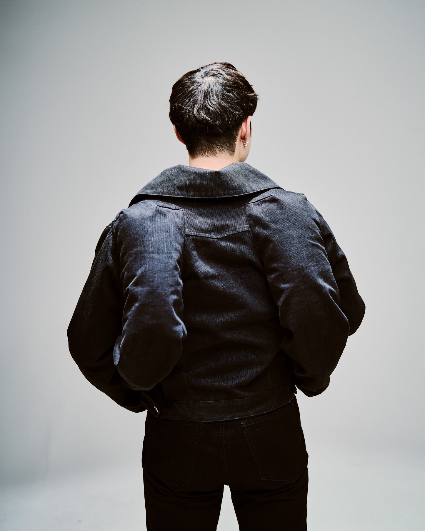 2200CC four arm jacket in black denim