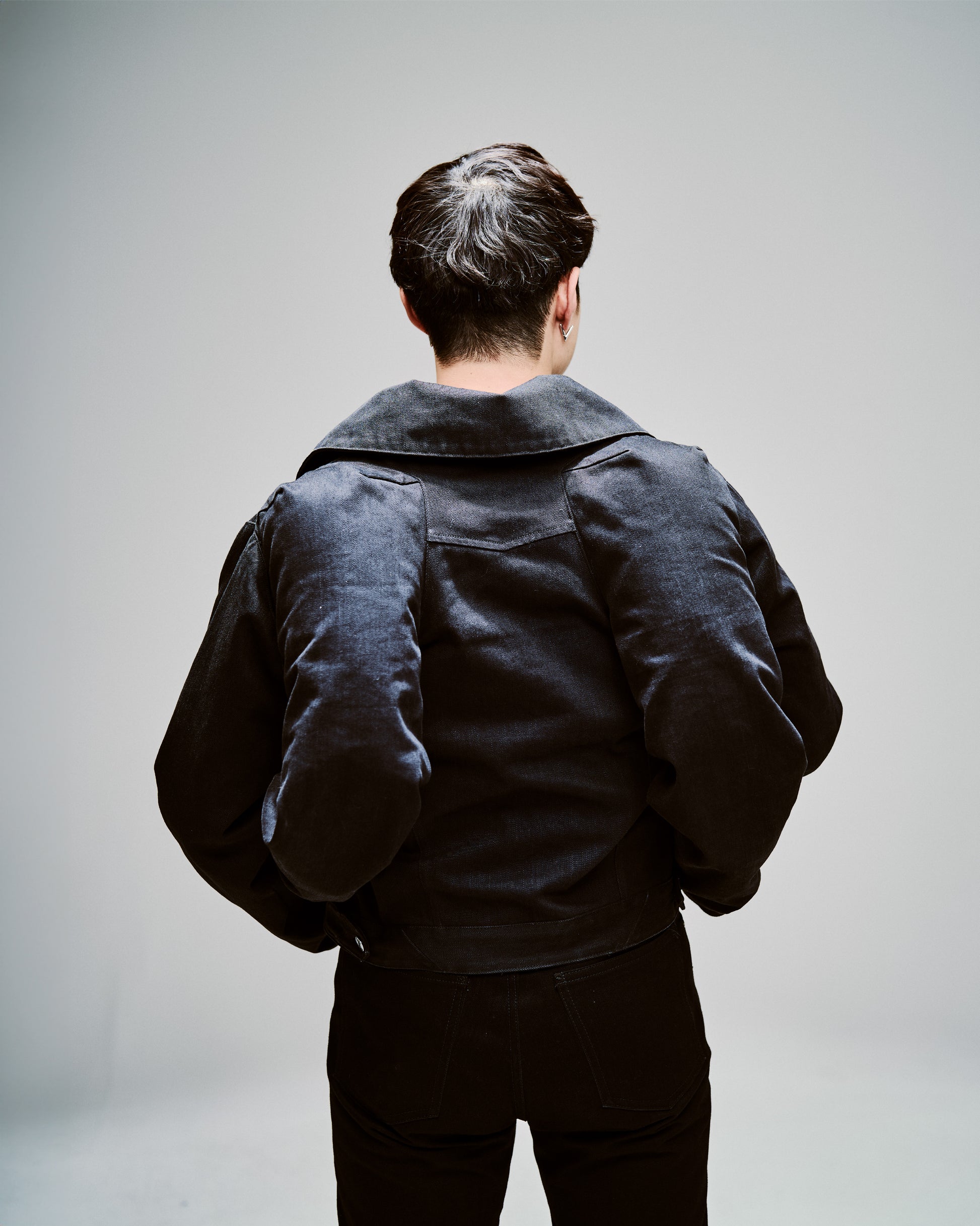 2200CC four arm jacket in black denim