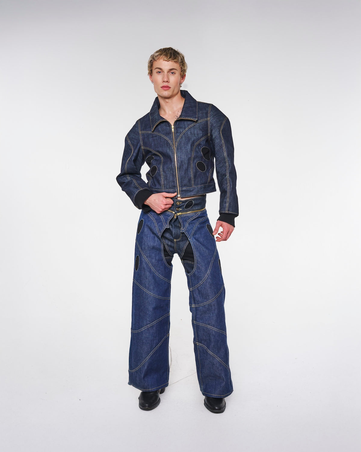 PANELED DENIM JACKET
