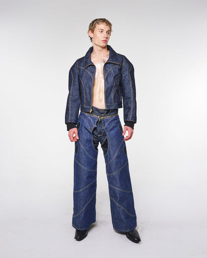 PANELED DENIM JACKET